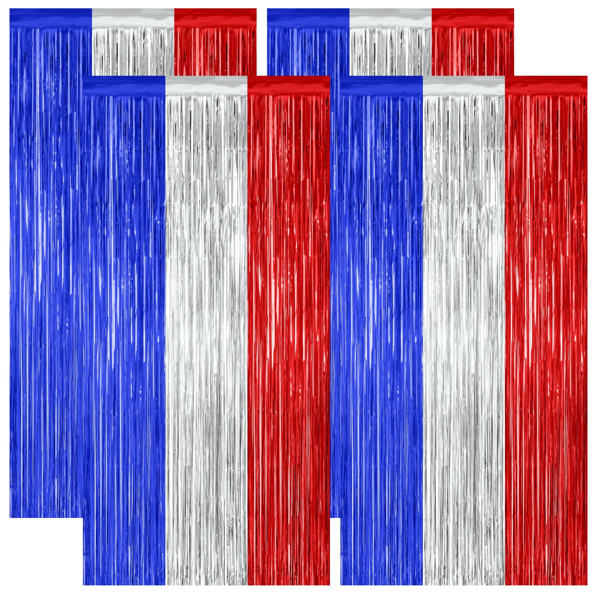 2 Pack Halloween Backdrop, 3.28 FT x 7.05 FT Foil Fringe Curtains, Orange Purple Black Party Streamer Tinsel Backdrop Curtains, Halloween Decorations Door Decor Photo Props Party Supplies